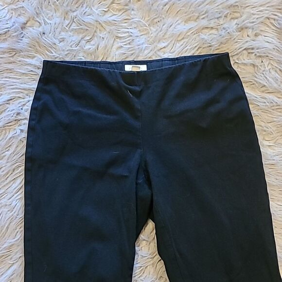 J jill premium bi stretch womens cotton stretch pullon black capris size 6 - Picture 2 of 7